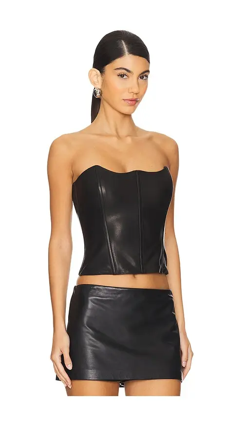 The Sei Leather Curved Bustier | Thumbnail 2