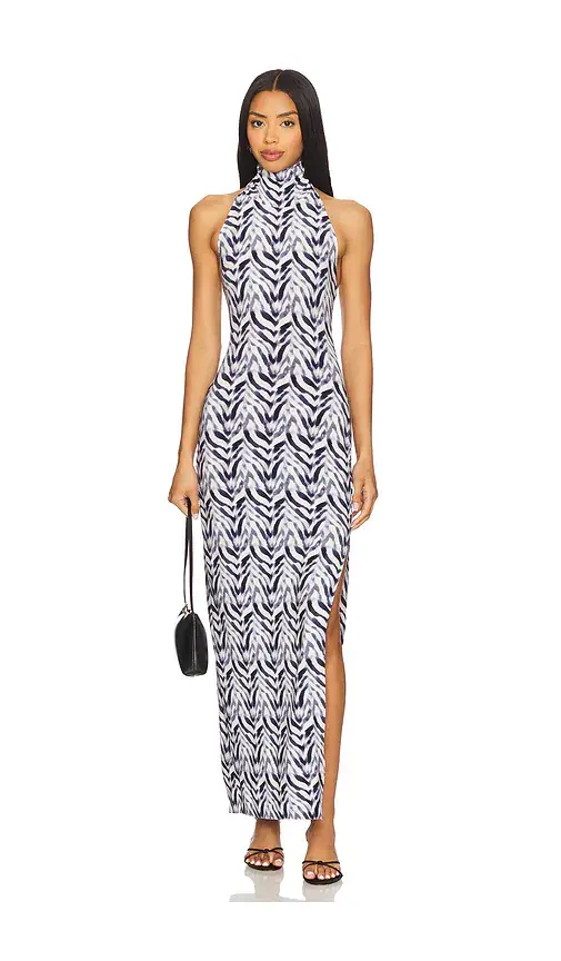 Norma Kamali x REVOLVE Halter Turtle Side Slit Gown | Thumbnail 2 Norma Kamali x REVOLVE Halter Turtle Side Slit Gown | Thumbnail 2