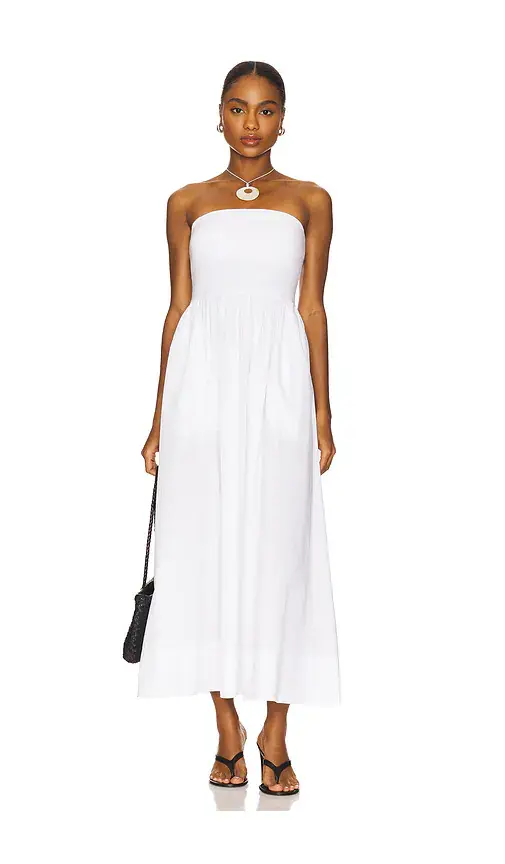 ENZA COSTA Cotton Resort Strapless Dress