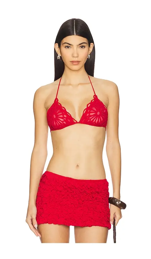 Norma Kamali Scallop Bra Top | Image 1 Norma Kamali Scallop Bra Top | Image 1