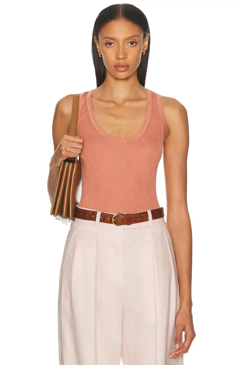 RENGGLI Scoop Neck Rib Tank | Image 1 RENGGLI Scoop Neck Rib Tank | Image 1
