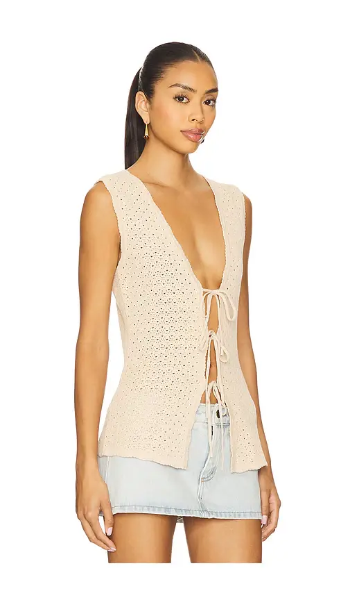 Lovers and Friends Lizzy Tie Front Vest | Thumbnail 2 Lovers and Friends Lizzy Tie Front Vest | Thumbnail 2