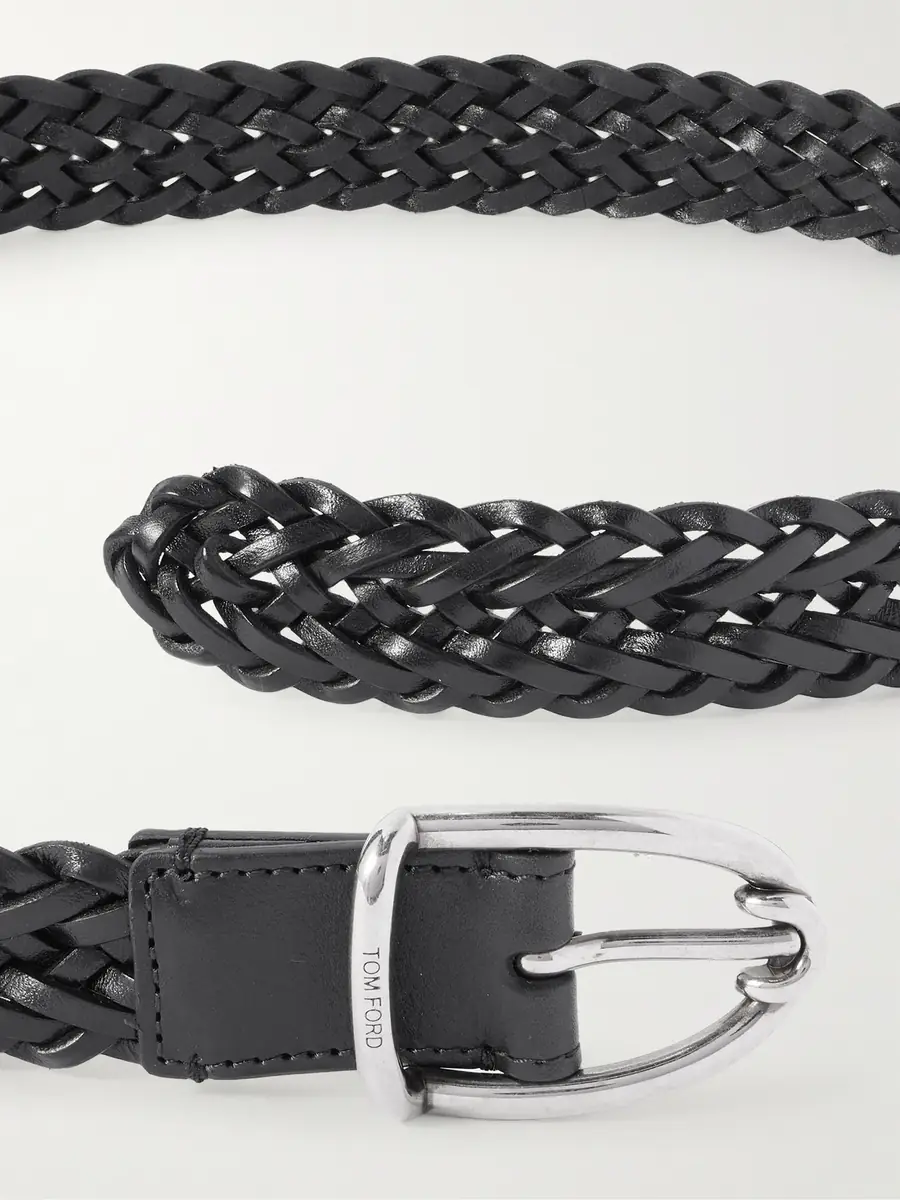 Tom Ford 2.5cm Woven Leather Belt - Men | Thumbnail 3