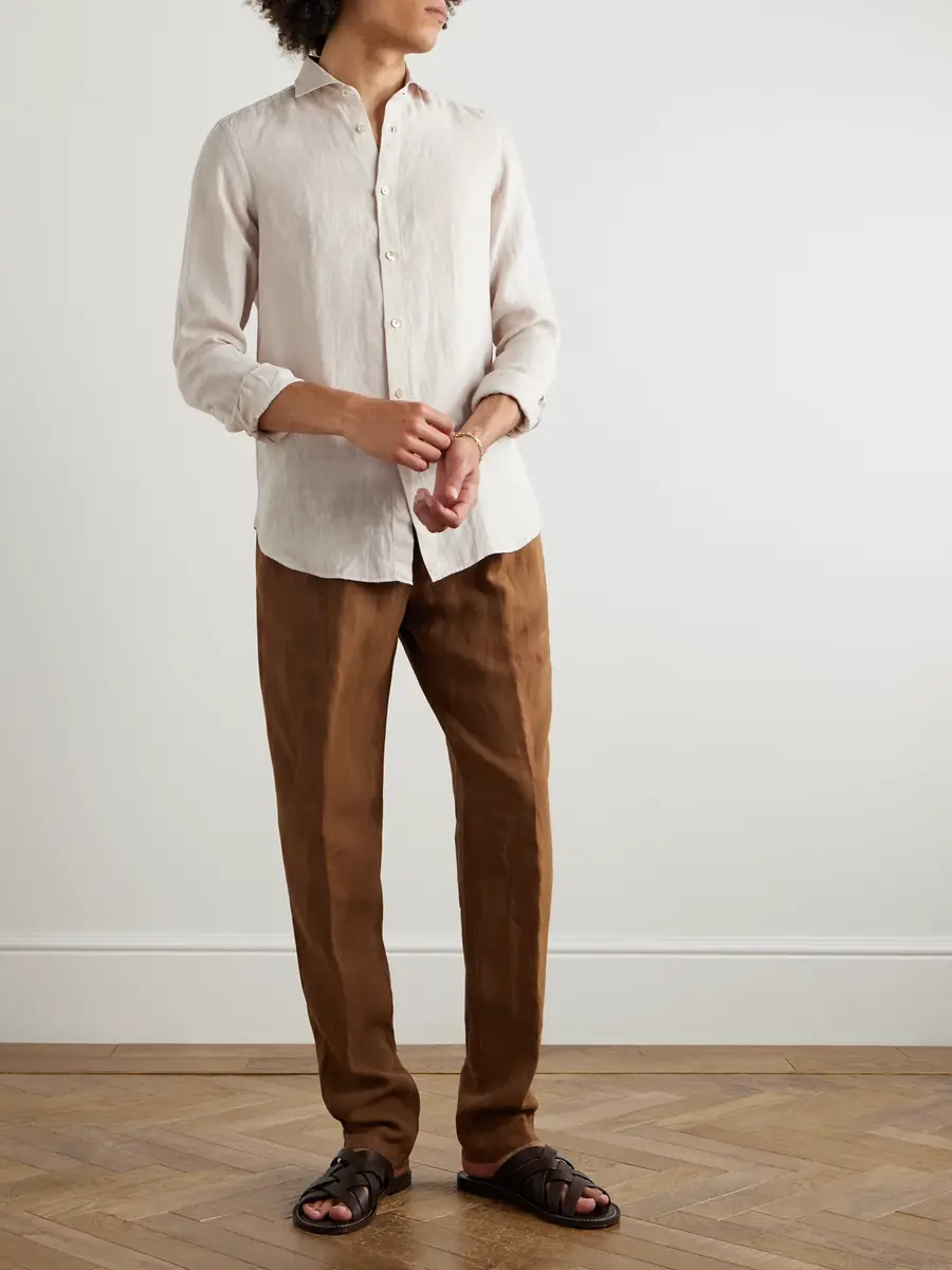 Boglioli Tapered Linen Trousers - Men | Thumbnail 2 Boglioli Tapered Linen Trousers - Men | Thumbnail 2