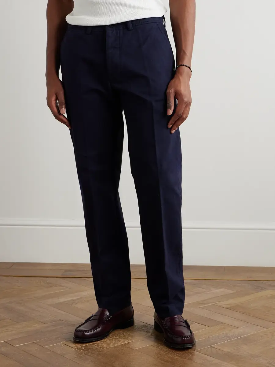 OFFICINE GÉNÉRALE Straight-Leg Garment-Dyed Cotton-Twill Trousers - Men | Thumbnail 3 OFFICINE GÉNÉRALE Straight-Leg Garment-Dyed Cotton-Twill Trousers - Men | Thumbnail 3