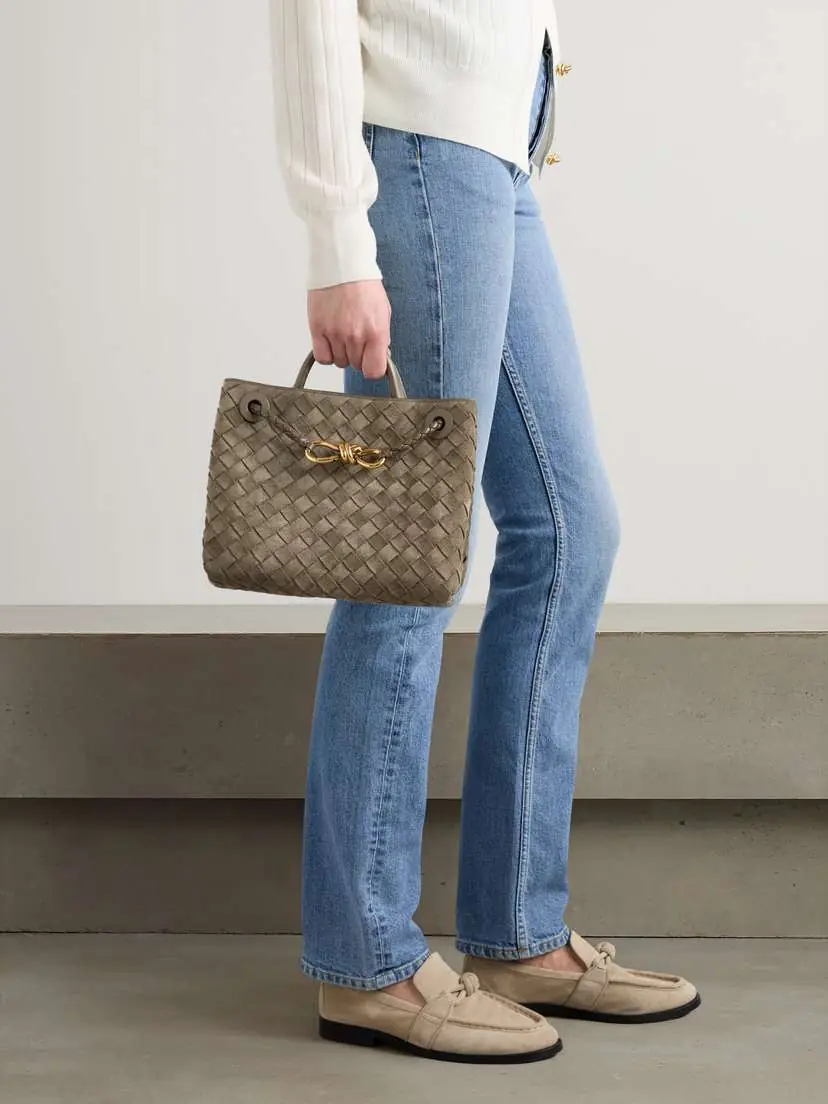Bottega Veneta Andiamo Small Intrecciato Suede Tote | Thumbnail 2 Bottega Veneta Andiamo Small Intrecciato Suede Tote | Thumbnail 2