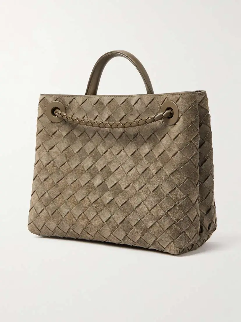 Bottega Veneta Andiamo Small Intrecciato Suede Tote | Thumbnail 3 Bottega Veneta Andiamo Small Intrecciato Suede Tote | Thumbnail 3