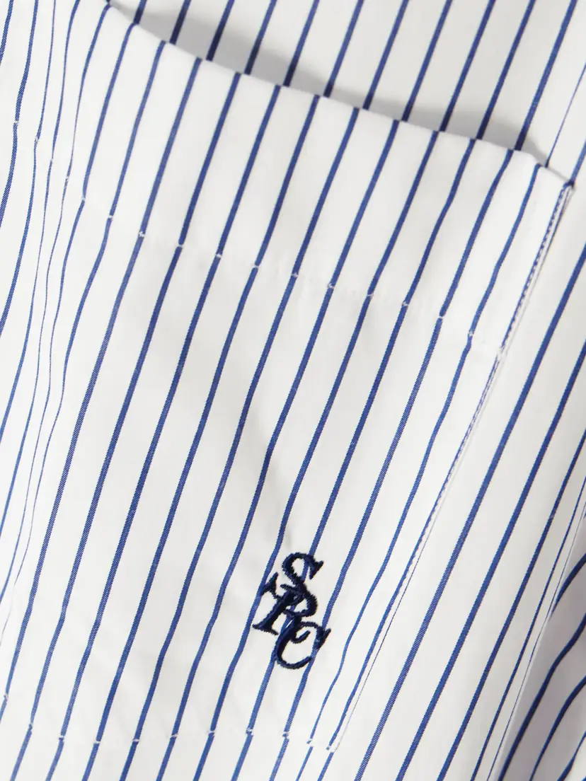 Sporty & Rich Src Embroidered Striped Cotton-poplin Shirt | Thumbnail 5 Sporty & Rich Src Embroidered Striped Cotton-poplin Shirt | Thumbnail 5