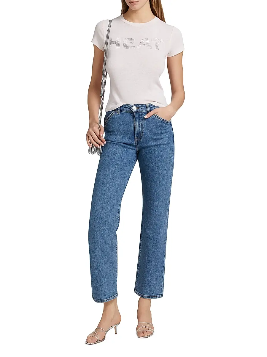 RE/DONE Women's The Westley Mid-Rise Straight Ankle Jeans | Thumbnail 2 RE/DONE Women's The Westley Mid-Rise Straight Ankle Jeans | Thumbnail 2