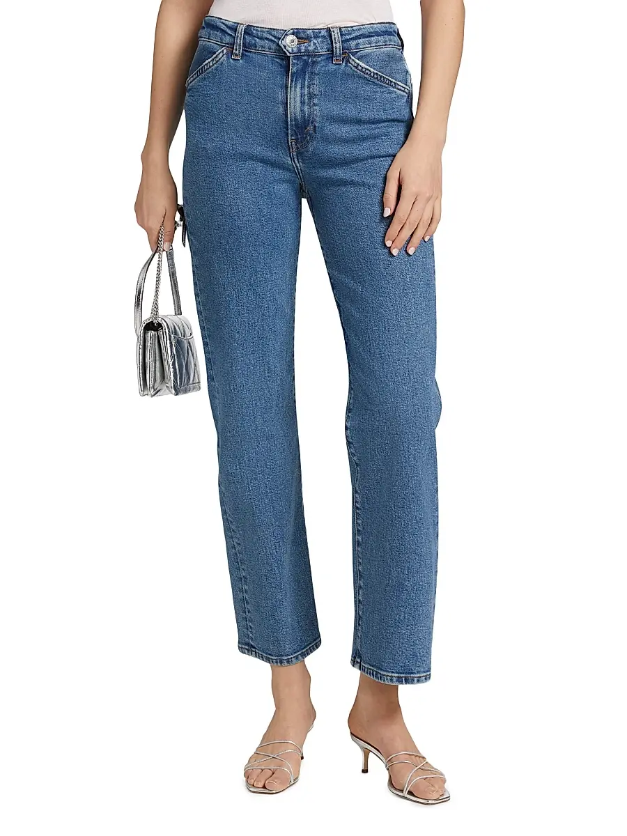 RE/DONE Women's The Westley Mid-Rise Straight Ankle Jeans | Thumbnail 3 RE/DONE Women's The Westley Mid-Rise Straight Ankle Jeans | Thumbnail 3