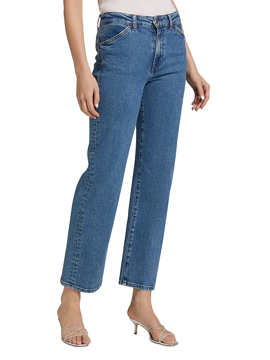 RE/DONE Women's The Westley Mid-Rise Straight Ankle Jeans | Thumbnail 4 RE/DONE Women's The Westley Mid-Rise Straight Ankle Jeans | Thumbnail 4