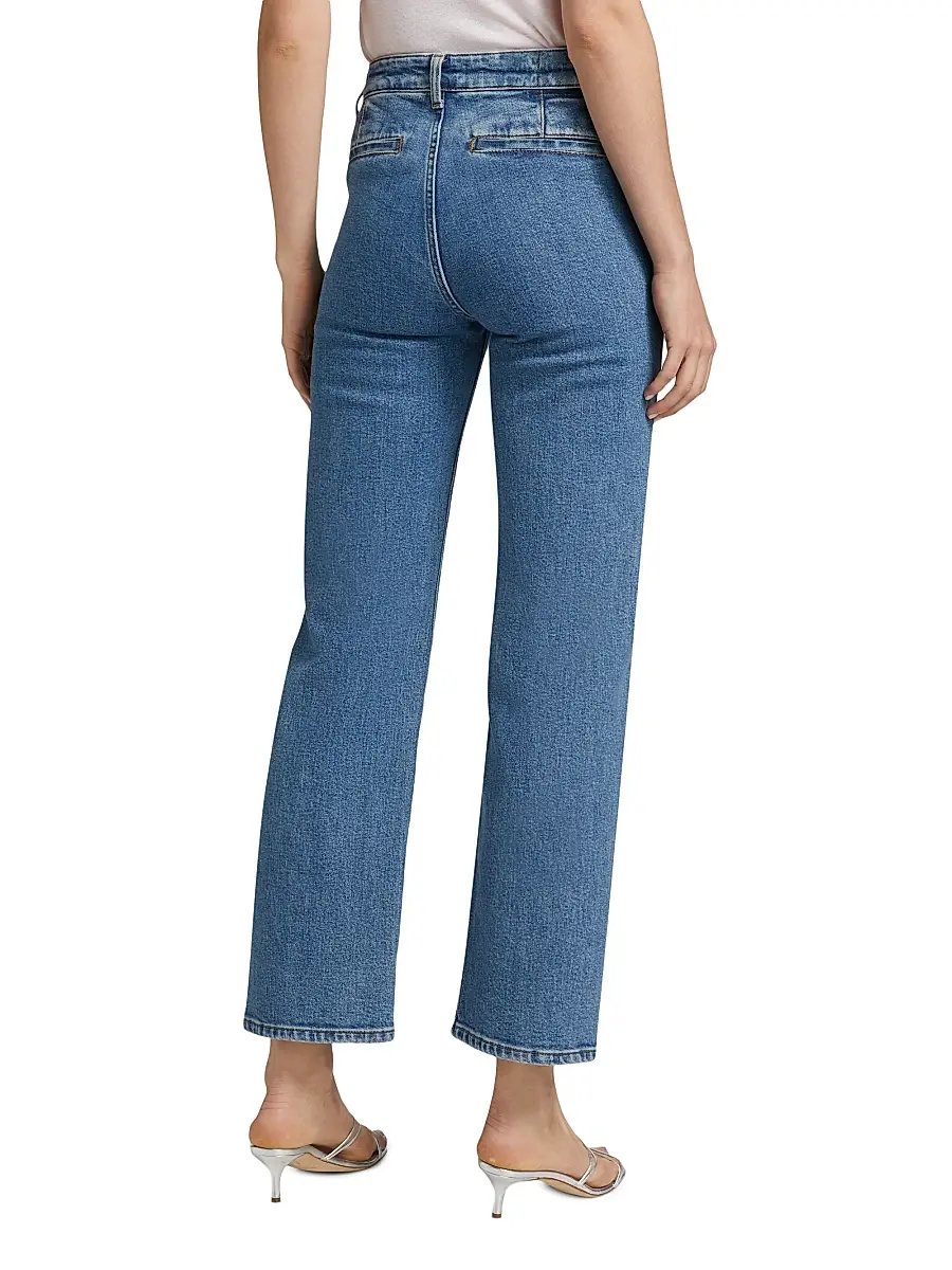 RE/DONE Women's The Westley Mid-Rise Straight Ankle Jeans | Thumbnail 5 RE/DONE Women's The Westley Mid-Rise Straight Ankle Jeans | Thumbnail 5