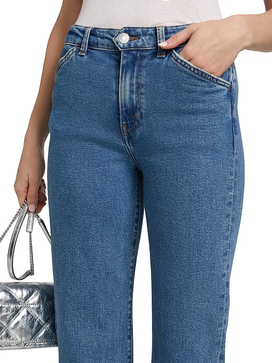 RE/DONE Women's The Westley Mid-Rise Straight Ankle Jeans | Thumbnail 6 RE/DONE Women's The Westley Mid-Rise Straight Ankle Jeans | Thumbnail 6