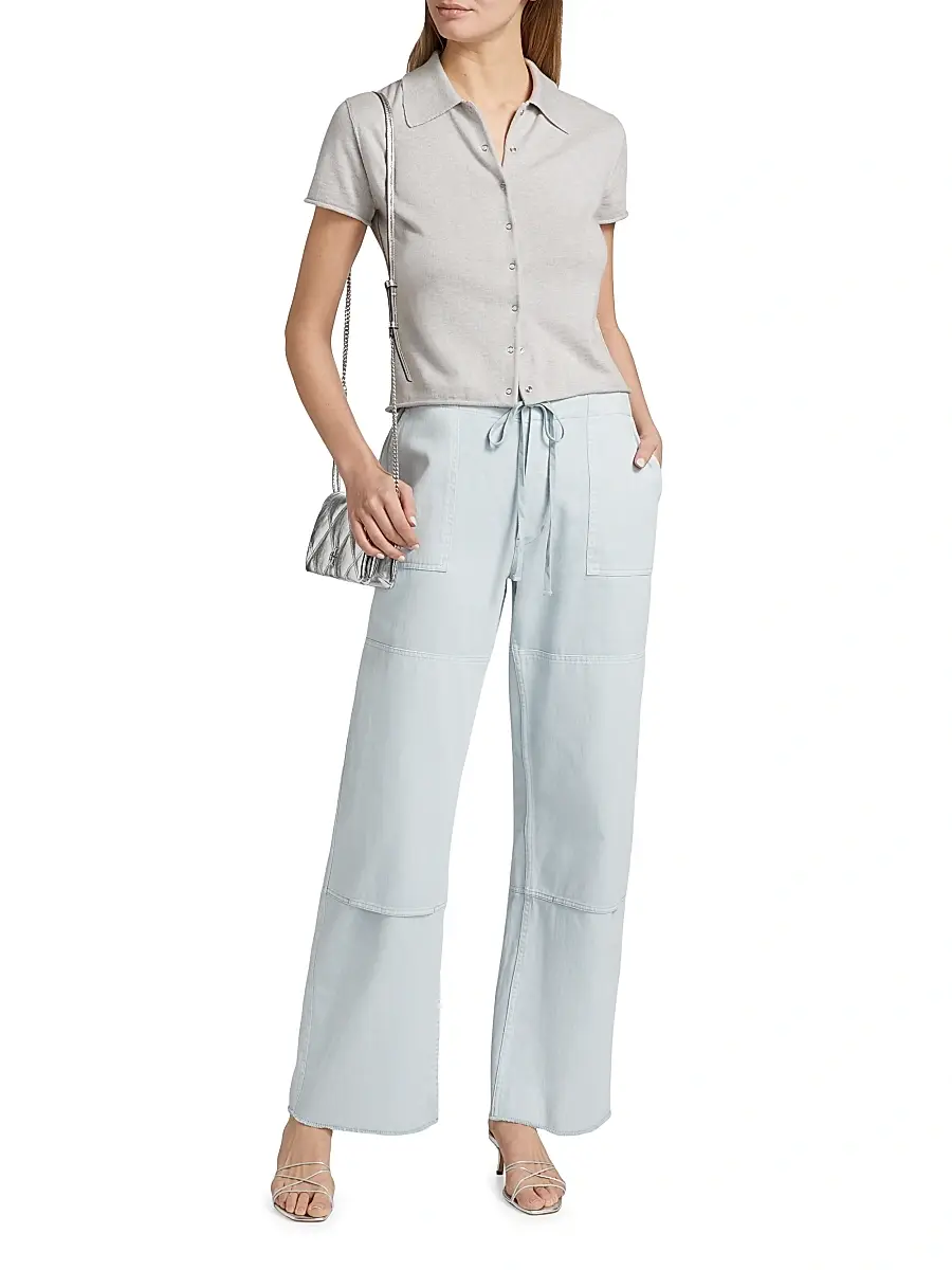 RE/DONE Women's Beach Cotton Drawstring Pants | Thumbnail 2 RE/DONE Women's Beach Cotton Drawstring Pants | Thumbnail 2