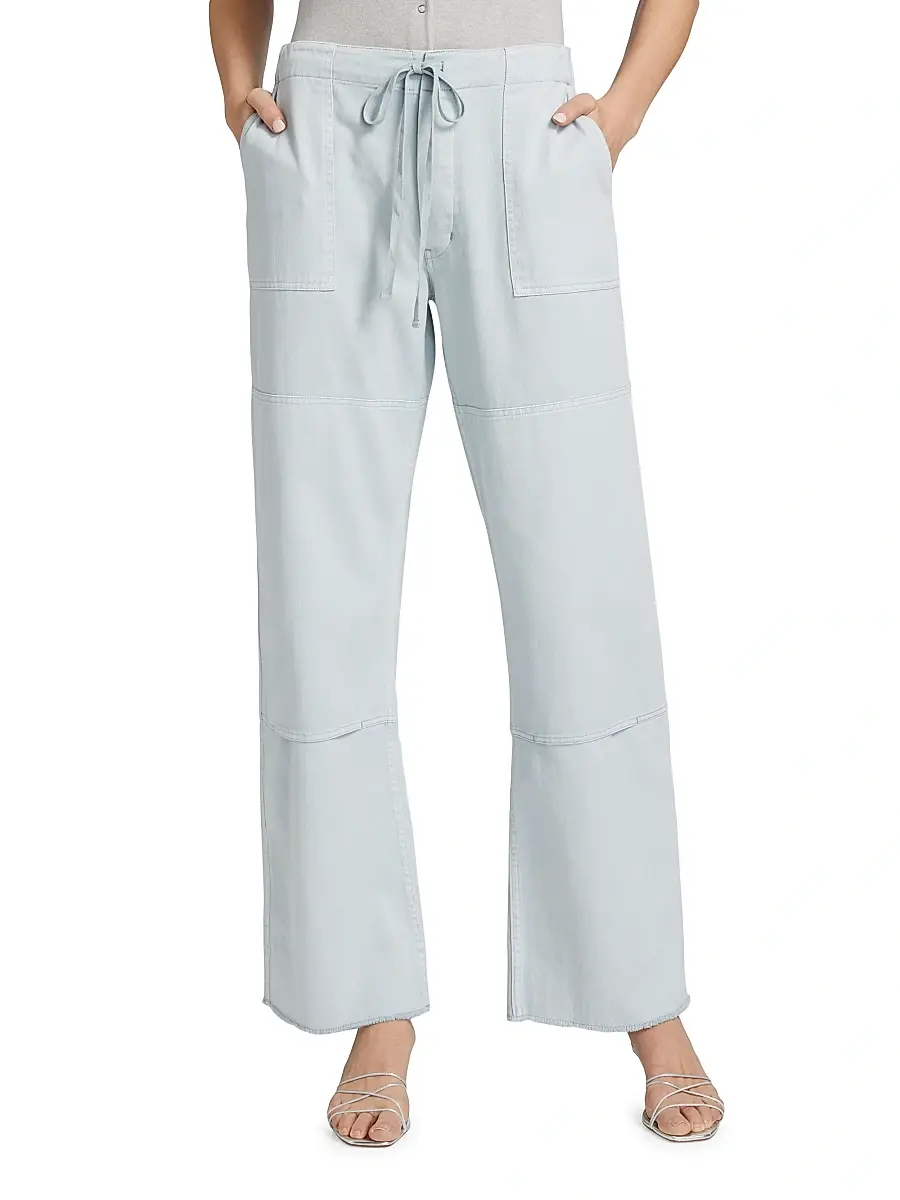 RE/DONE Women's Beach Cotton Drawstring Pants | Thumbnail 3 RE/DONE Women's Beach Cotton Drawstring Pants | Thumbnail 3