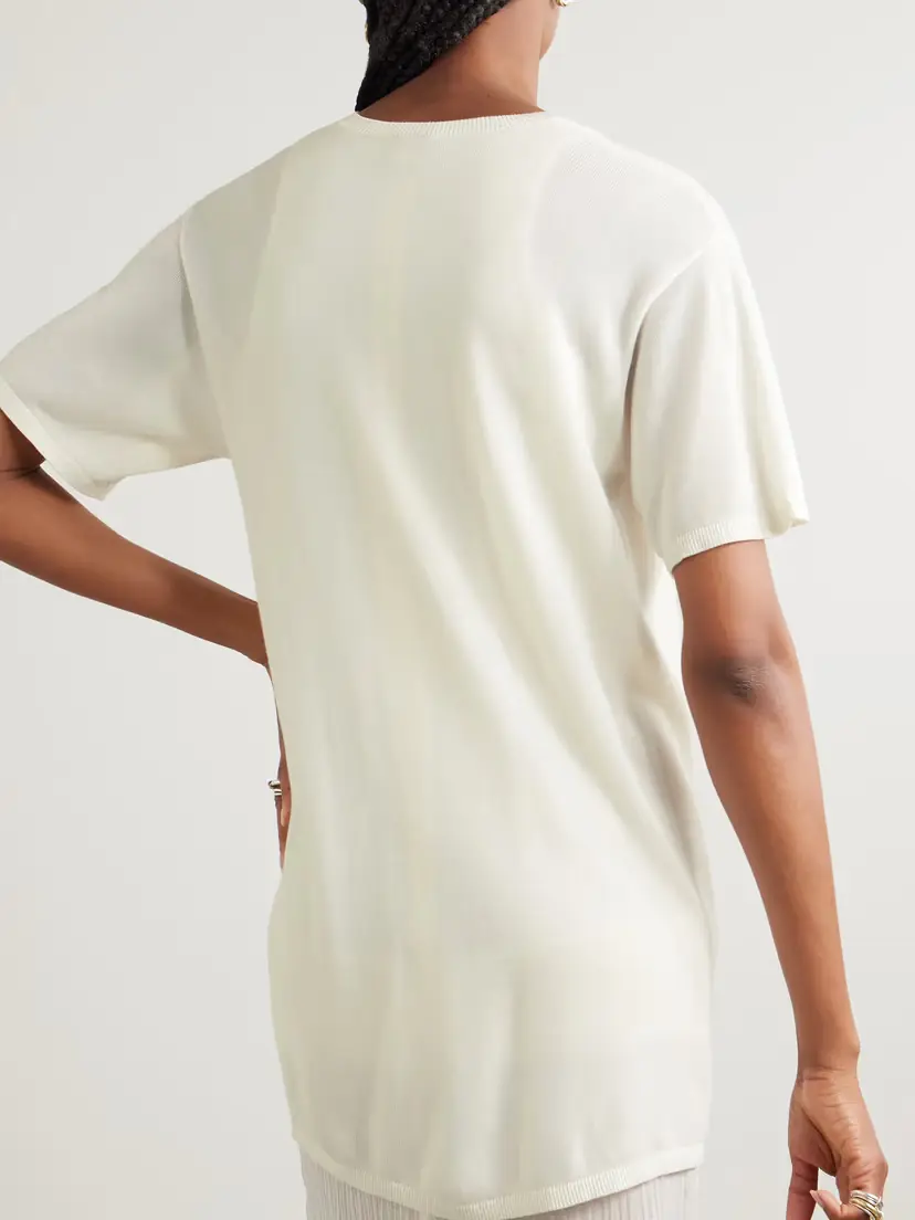 TOTEME Lyocell And Cashmere-blend T-shirt | Thumbnail 3