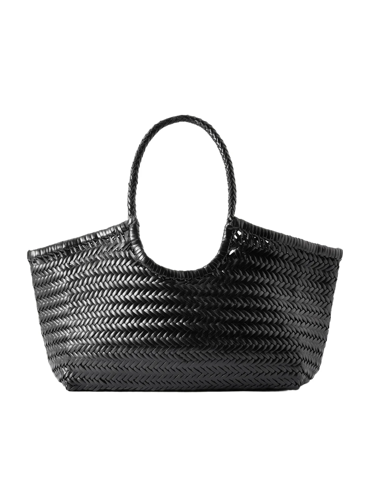 Nantucket Large Woven Leather Tote