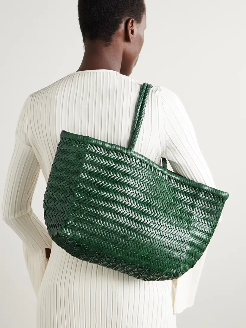 Dragon Diffusion Bamboo Triple Jump Big Woven Leather Tote | Thumbnail 2