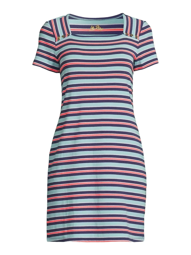 Women's Beaty Striped Cotton-Blend Minidress