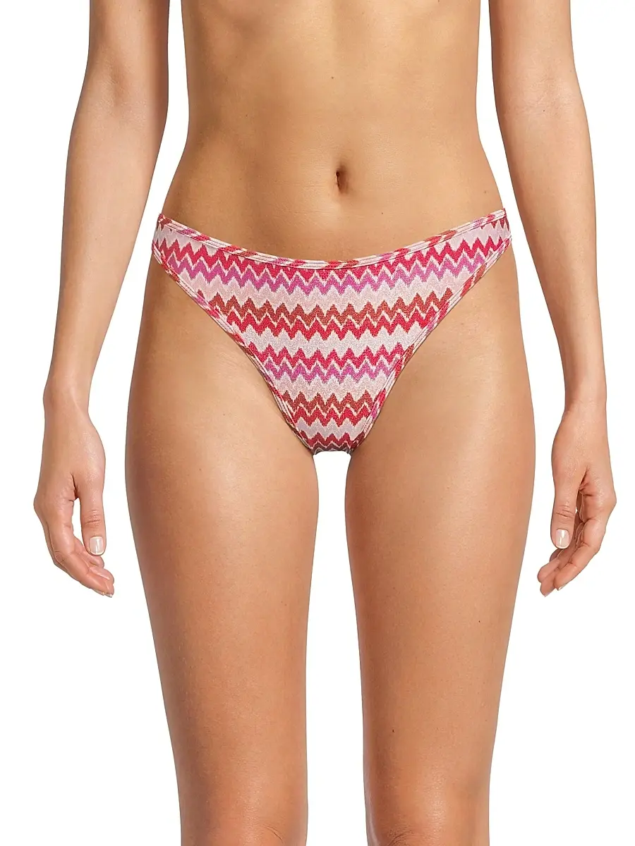 Ramy Brook Women's Isla Chevron Bikini Bottom | Thumbnail 3