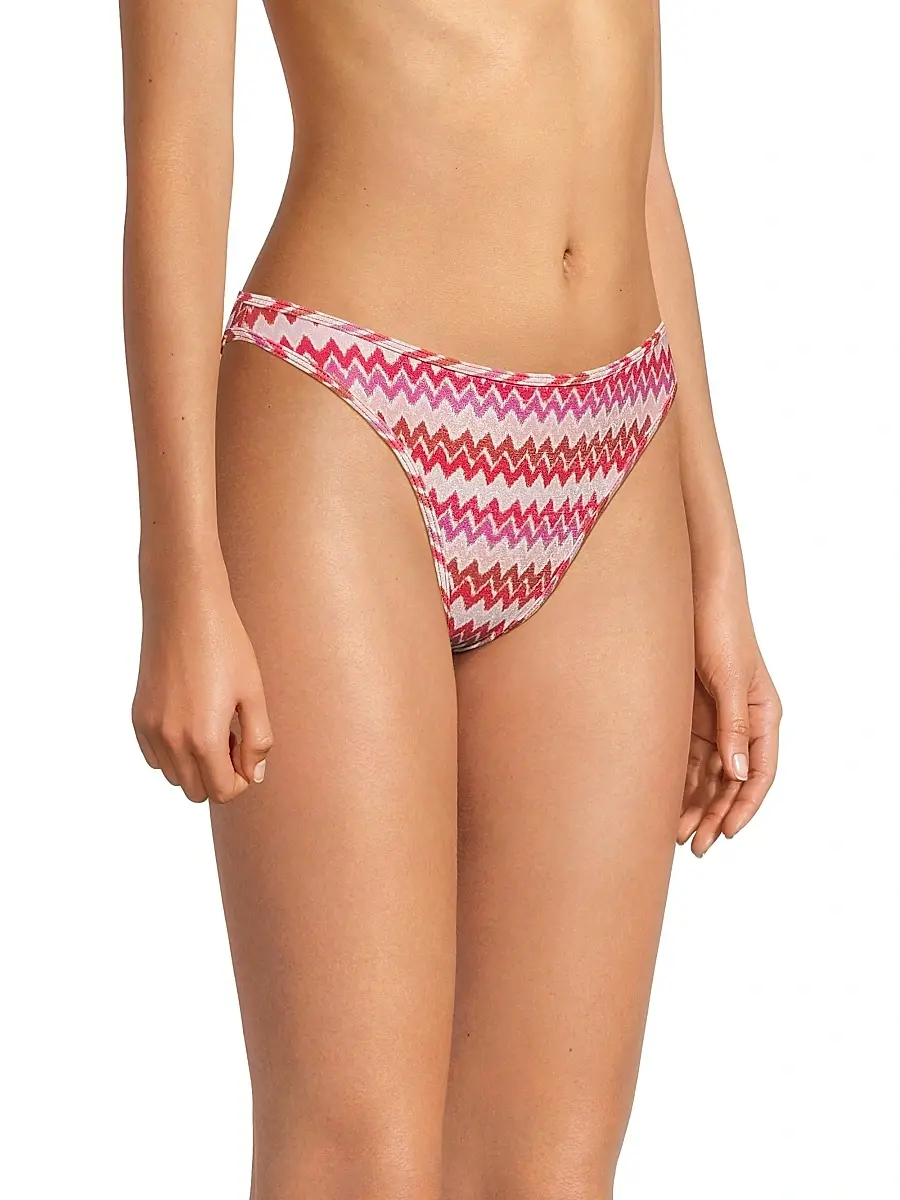 Ramy Brook Women's Isla Chevron Bikini Bottom | Thumbnail 4