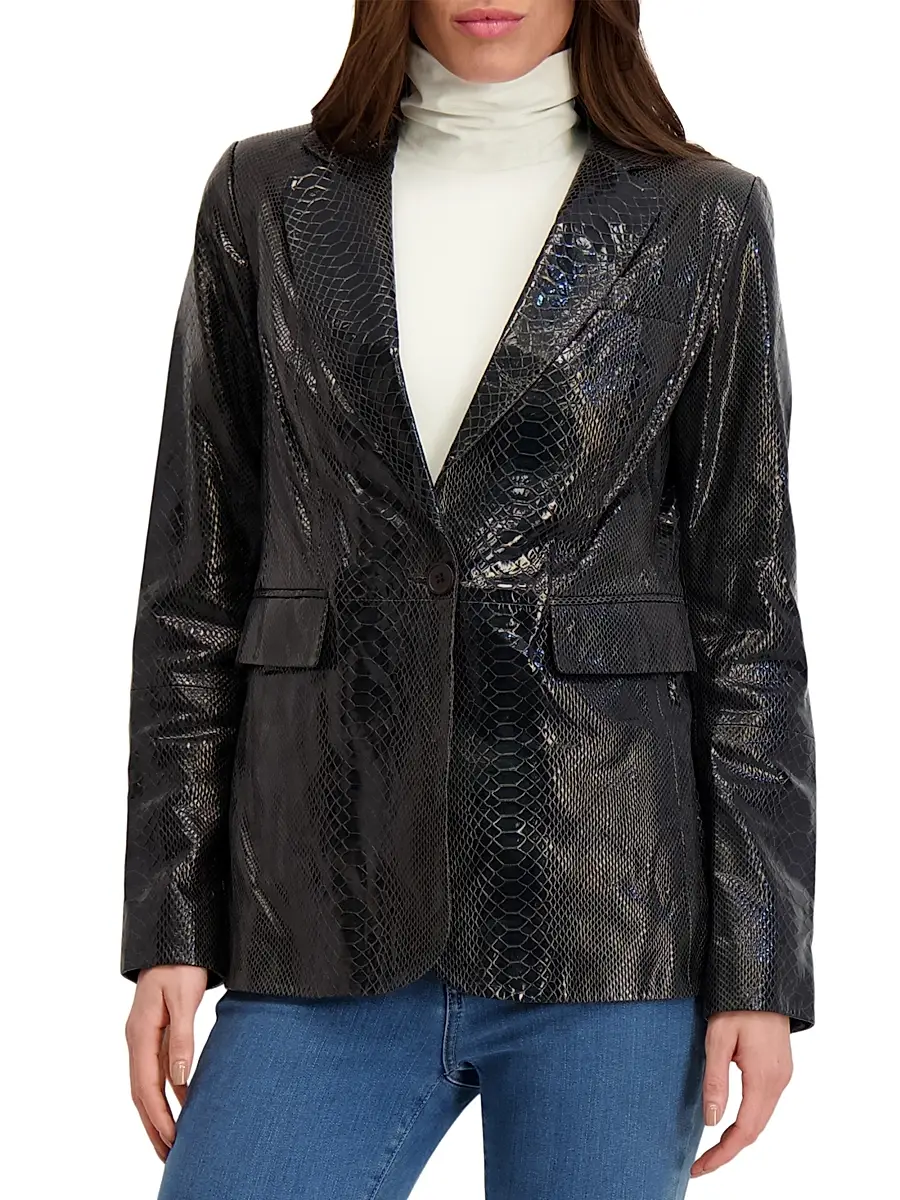 Gorski Women's Metis Suede Single Breasted Blazer | Thumbnail 2 Gorski Women's Metis Suede Single Breasted Blazer | Thumbnail 2