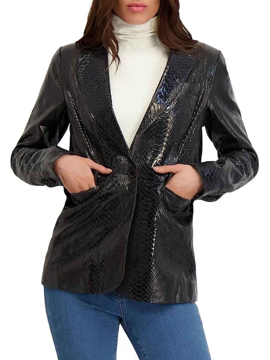 Gorski Women's Metis Suede Single Breasted Blazer | Thumbnail 3 Gorski Women's Metis Suede Single Breasted Blazer | Thumbnail 3