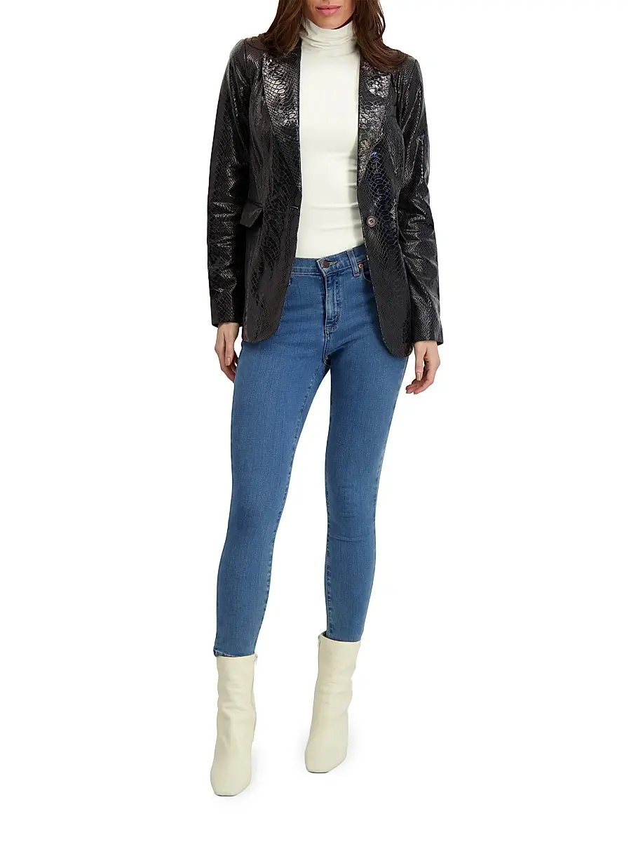 Gorski Women's Metis Suede Single Breasted Blazer | Thumbnail 5 Gorski Women's Metis Suede Single Breasted Blazer | Thumbnail 5