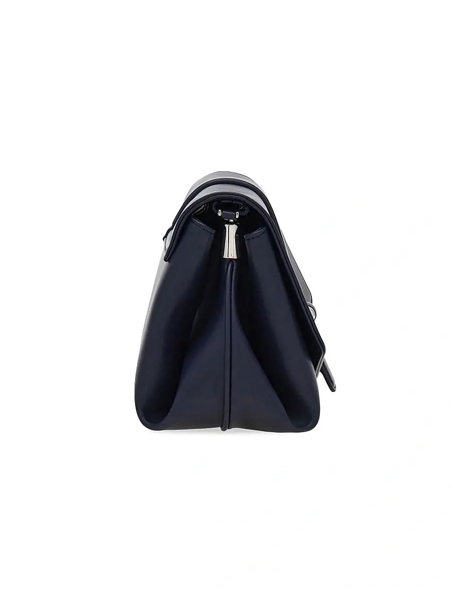 FERRAGAMO Women's Gancini Leather Crossbody Bag - Navy | Thumbnail 6 FERRAGAMO Women's Gancini Leather Crossbody Bag - Navy | Thumbnail 6