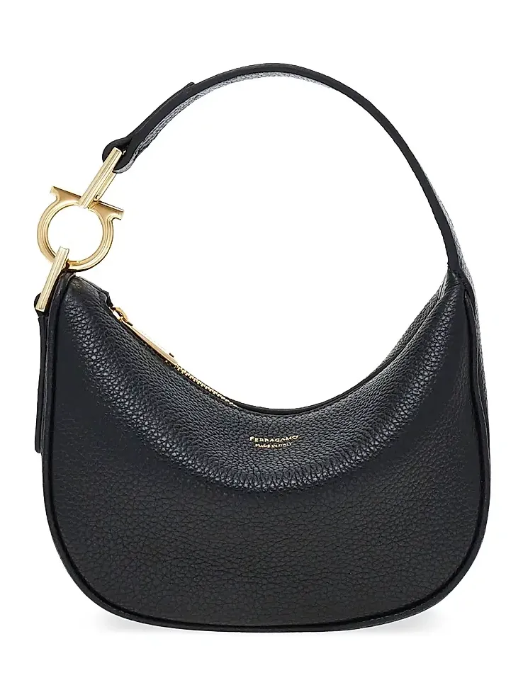 Ferragamo Women's Mini Gancini Leather Top Handle Bag
