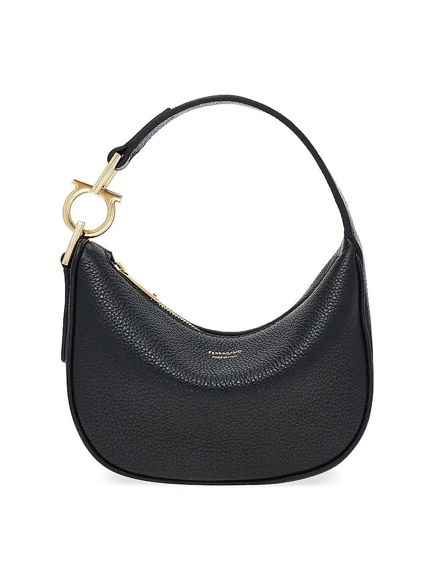 Ferragamo Women's Mini Gancini Leather Top Handle Bag | Image 1 Ferragamo Women's Mini Gancini Leather Top Handle Bag | Image 1