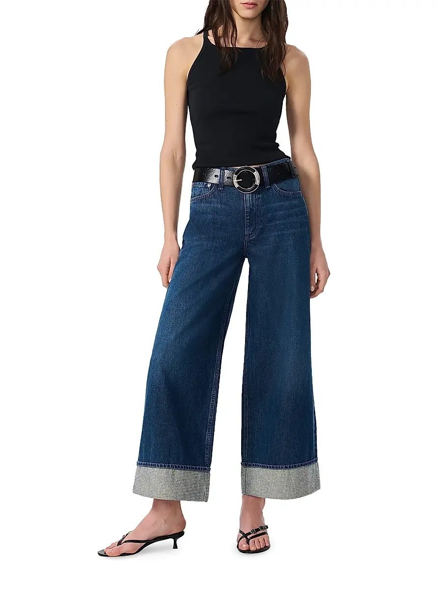 rag & bone Women's Sofie High-Rise Cuffed Wide-Leg Jeans | Thumbnail 2 rag & bone Women's Sofie High-Rise Cuffed Wide-Leg Jeans | Thumbnail 2