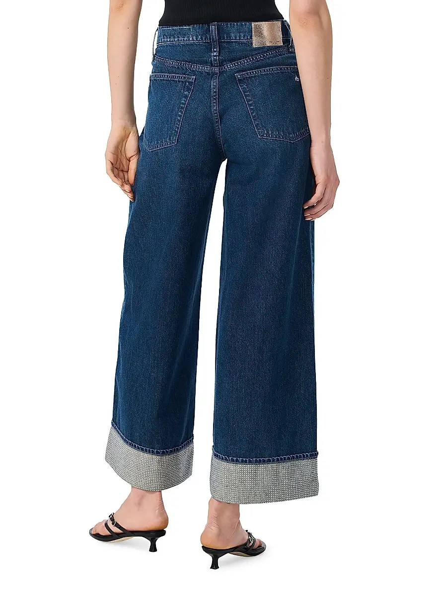 rag & bone Women's Sofie High-Rise Cuffed Wide-Leg Jeans | Thumbnail 4 rag & bone Women's Sofie High-Rise Cuffed Wide-Leg Jeans | Thumbnail 4