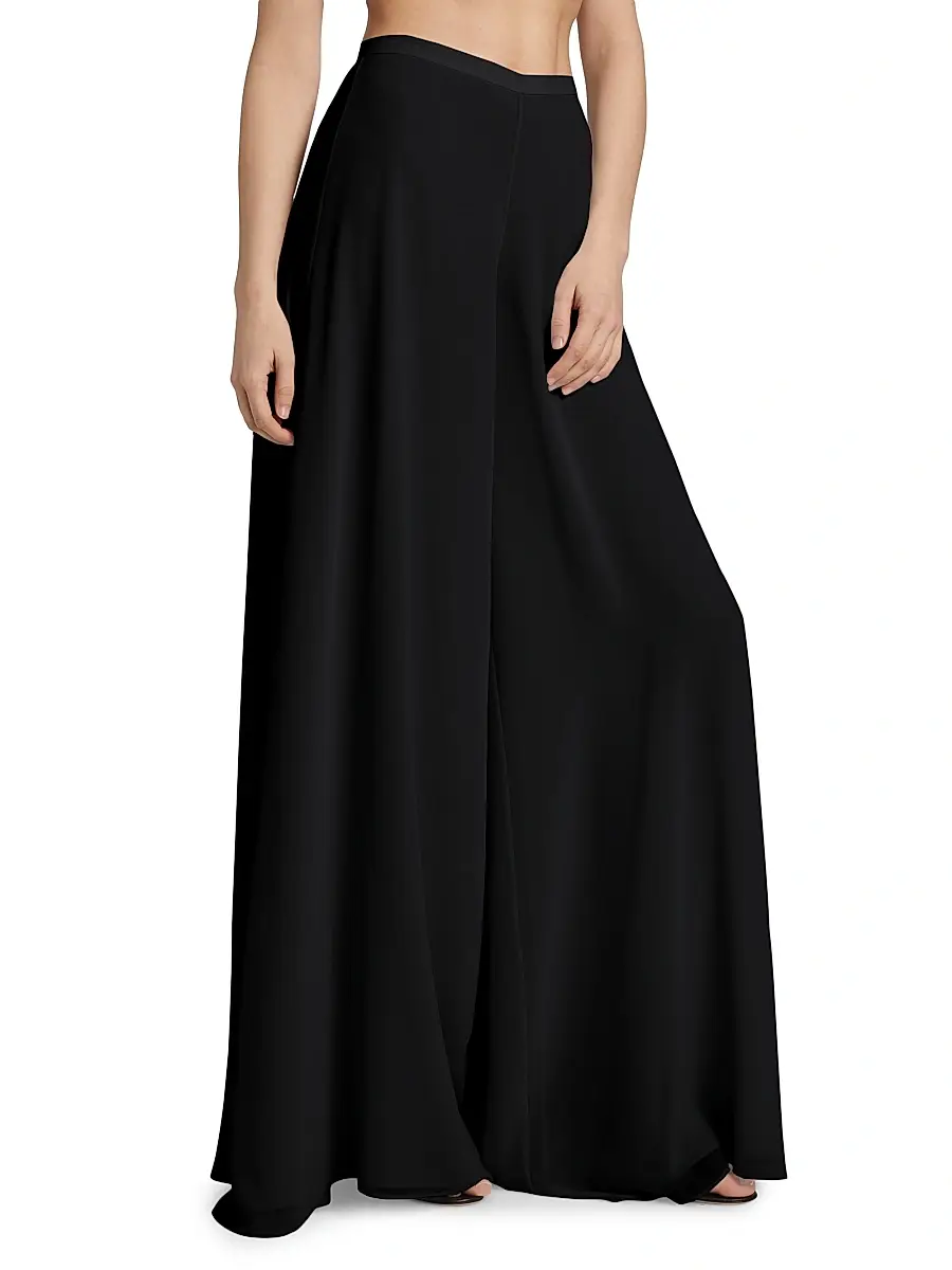 Lapointe Women's Georgette Wide-Leg Pants | Thumbnail 4 Lapointe Women's Georgette Wide-Leg Pants | Thumbnail 4