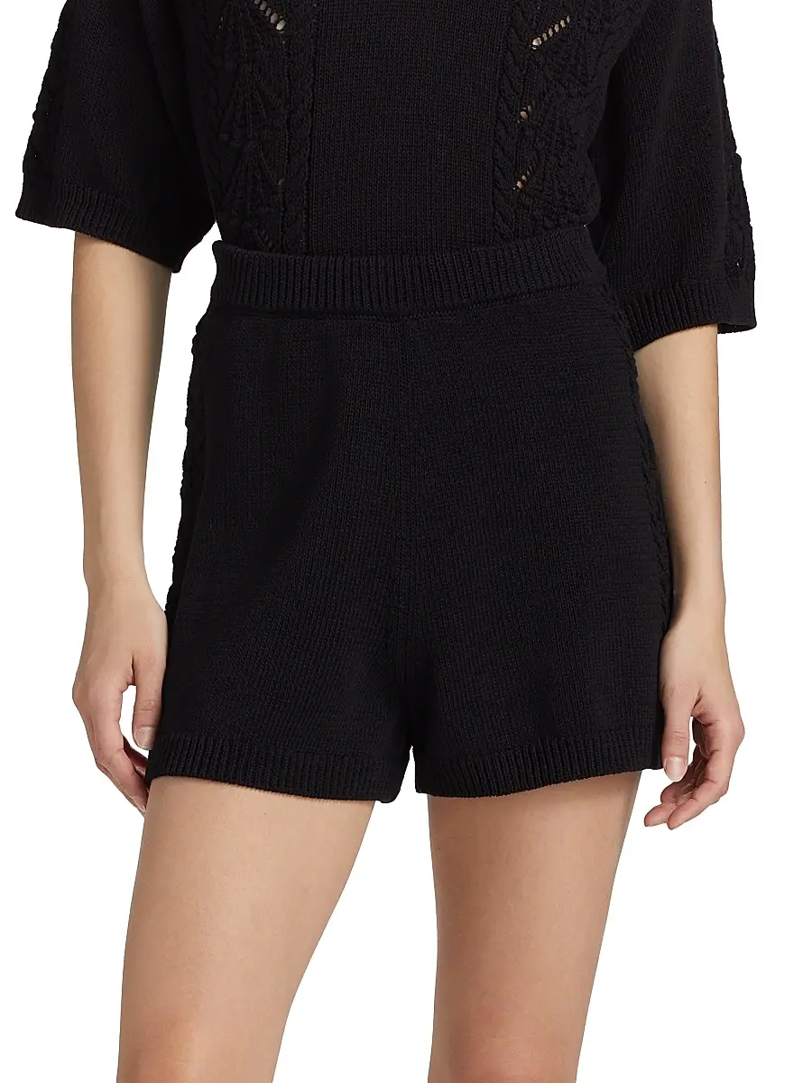 Loulou de Saison Women's Andel Knitted Shorts | Thumbnail 3 Loulou de Saison Women's Andel Knitted Shorts | Thumbnail 3
