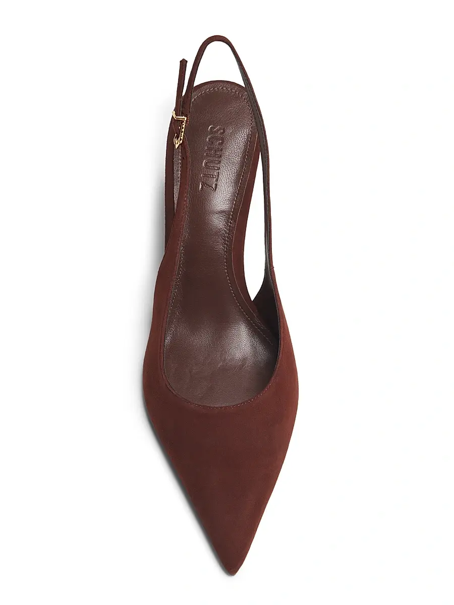 Schutz Women's Alicia Sling 90MM Suede Slingback Pumps | Thumbnail 4 Schutz Women's Alicia Sling 90MM Suede Slingback Pumps | Thumbnail 4