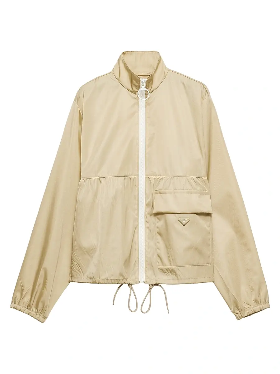 Women's Re-Nylon Blouson Jacket - Beige Khaki Women's Re-Nylon Blouson Jacket - Beige Khaki