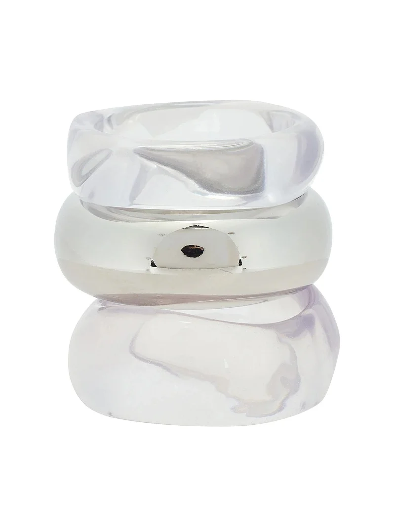 Liquid Resin Bangles Set Of 3