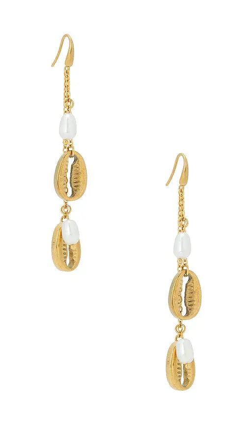 petit moments Puka Drop Charm Earrings | Image 1 petit moments Puka Drop Charm Earrings | Image 1