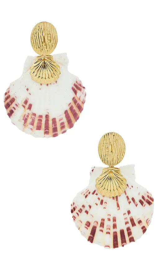 petit moments Embellished Shell Earrings | Image 1 petit moments Embellished Shell Earrings | Image 1