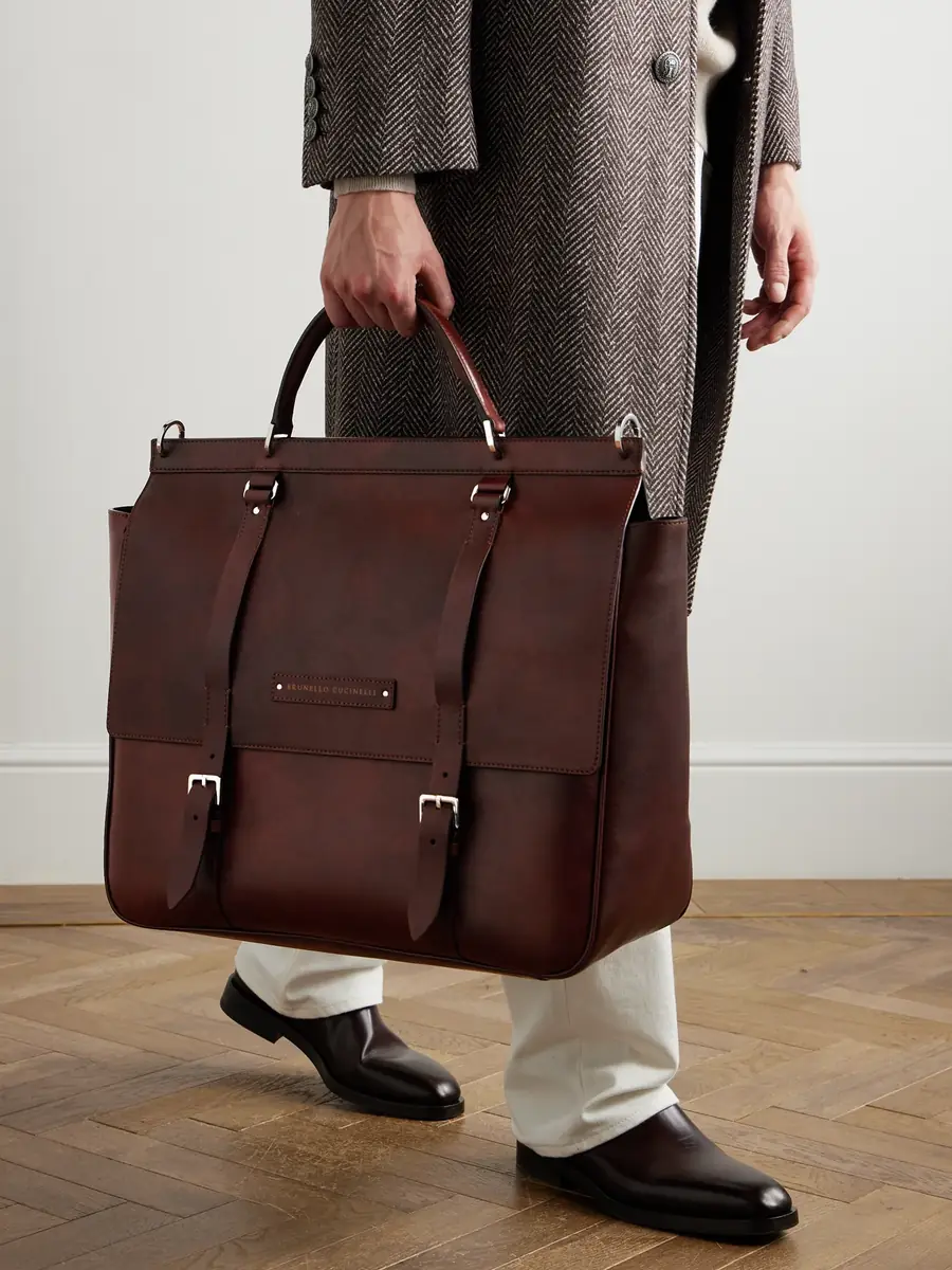 Brunello Cucinelli Leather Briefcase - Men | Thumbnail 2 Brunello Cucinelli Leather Briefcase - Men | Thumbnail 2