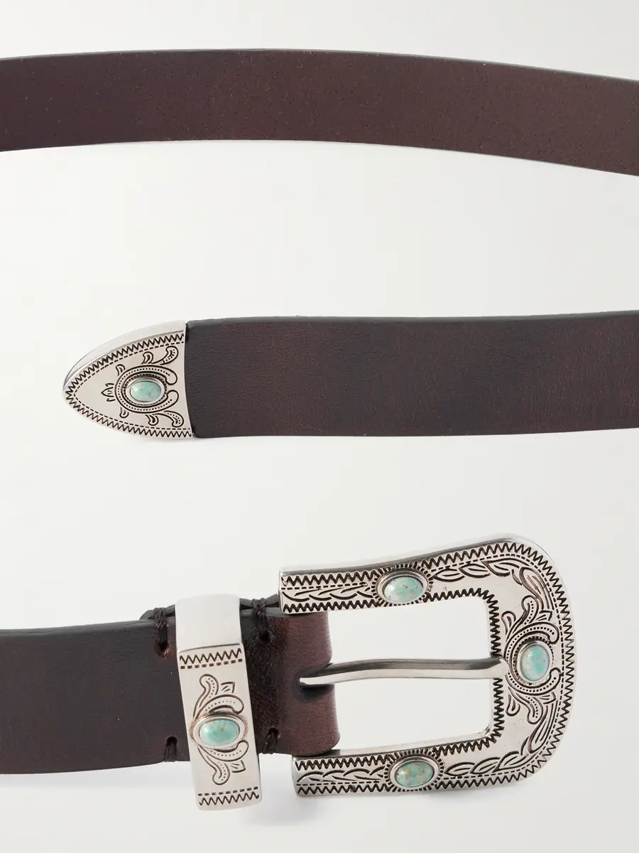 Brunello Cucinelli 2.5cm Embellished Leather Belt - Men | Thumbnail 2