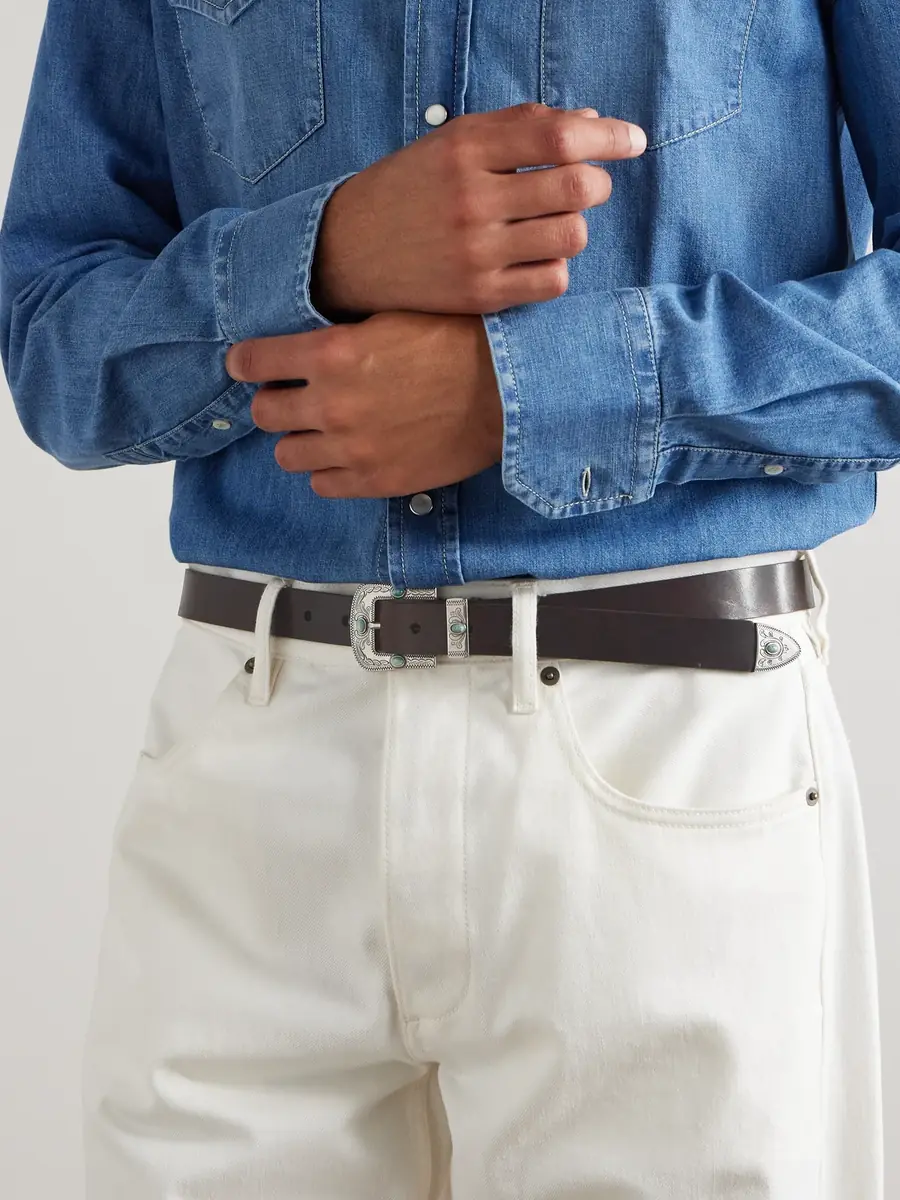 Brunello Cucinelli 2.5cm Embellished Leather Belt - Men | Thumbnail 3