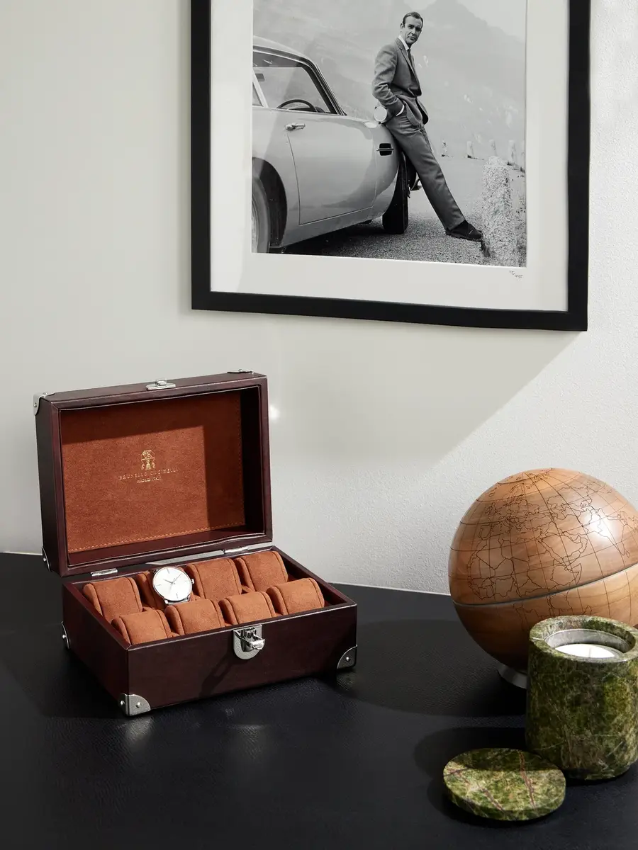 Brunello Cucinelli Full-Grain Leather Eight-Piece Watch Box - Men | Thumbnail 2 Brunello Cucinelli Full-Grain Leather Eight-Piece Watch Box - Men | Thumbnail 2