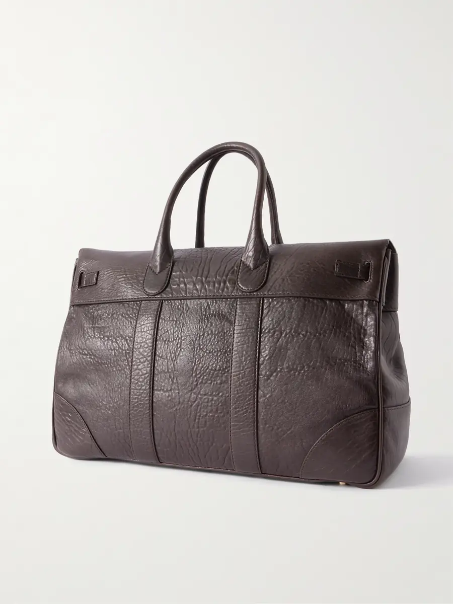 Brunello Cucinelli Panelled Full-Grain Leather Weekend Bag - Men | Thumbnail 3 Brunello Cucinelli Panelled Full-Grain Leather Weekend Bag - Men | Thumbnail 3