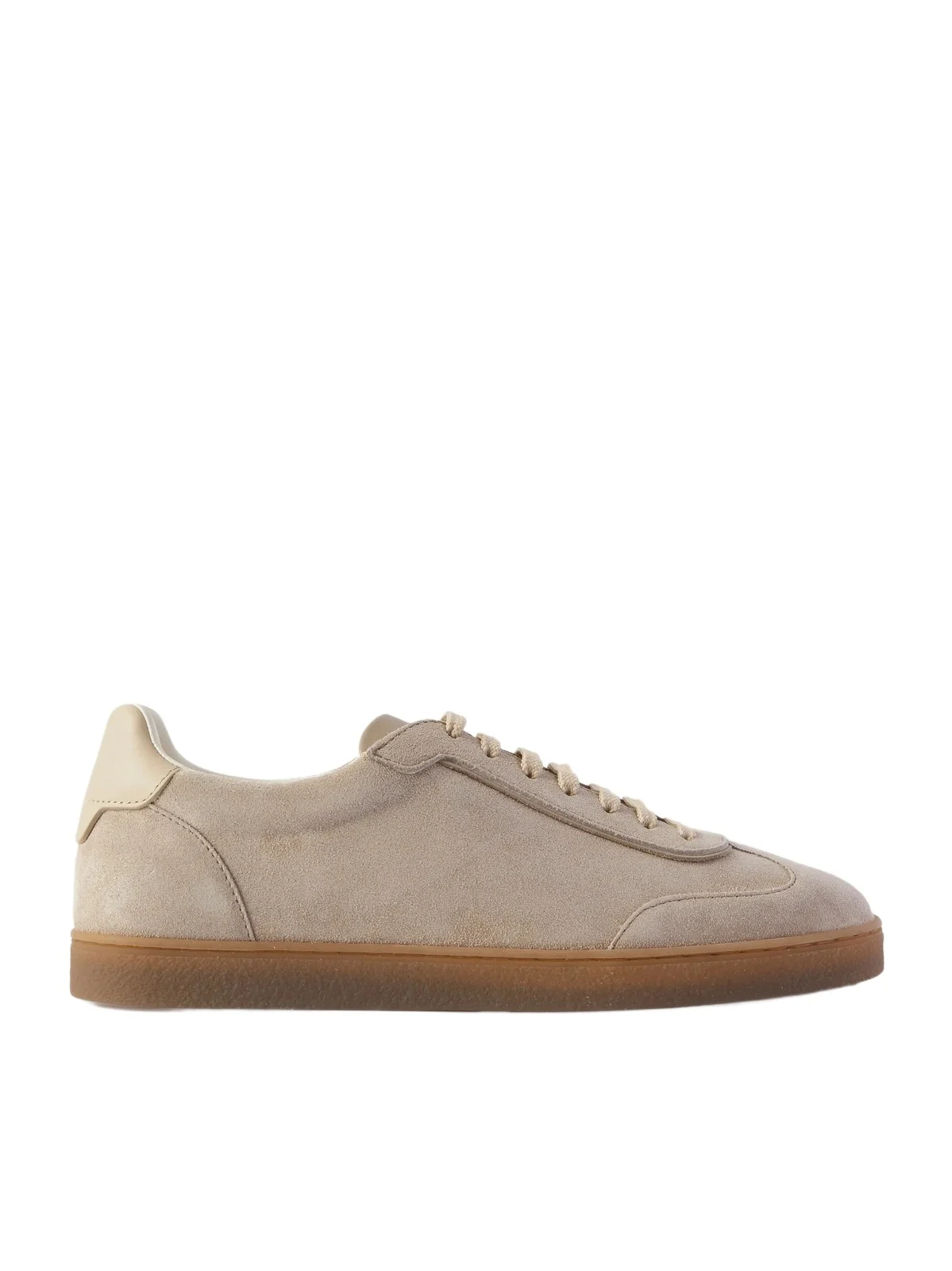 Leather-Trimmed Suede Sneakers - Men Leather-Trimmed Suede Sneakers - Men