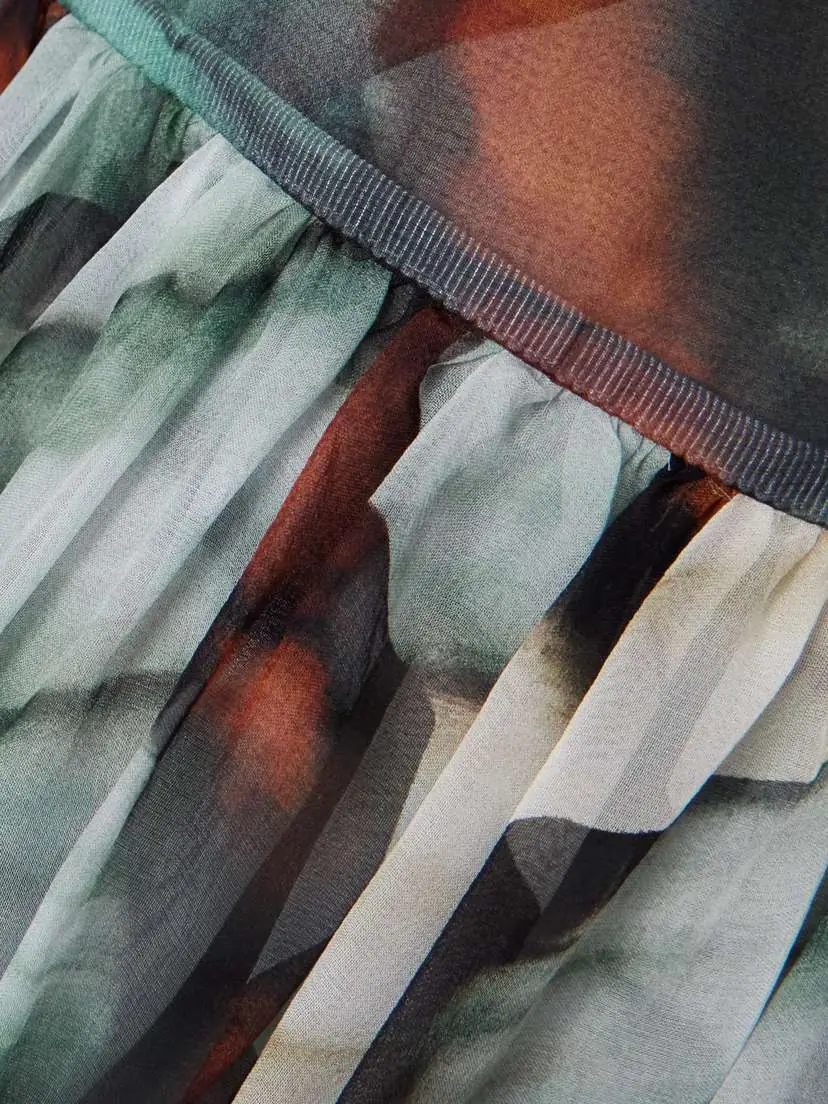 Oscar de la Renta Printed Silk-chiffon Gown | Thumbnail 4 Oscar de la Renta Printed Silk-chiffon Gown | Thumbnail 4