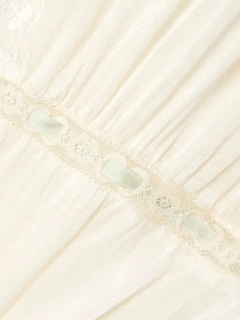 Chloé Lace-trimmed Silk-charmeuse Top | Thumbnail 5