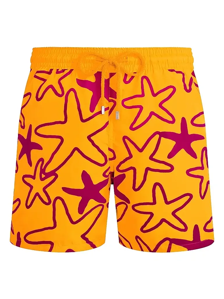 Vilebrequin Men's Starlettes Packable Flocked Swim Trunks