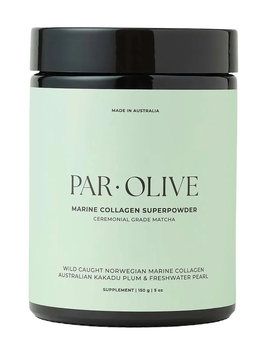 Par Olive Ceremonial Grade Matcha Pearl Marine Collagen Superpowder